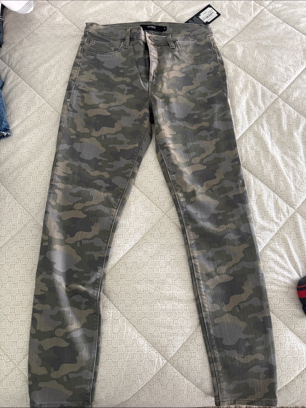 Hudson Jeans Women’s Camo Skinny Jeans - Olive & Gray